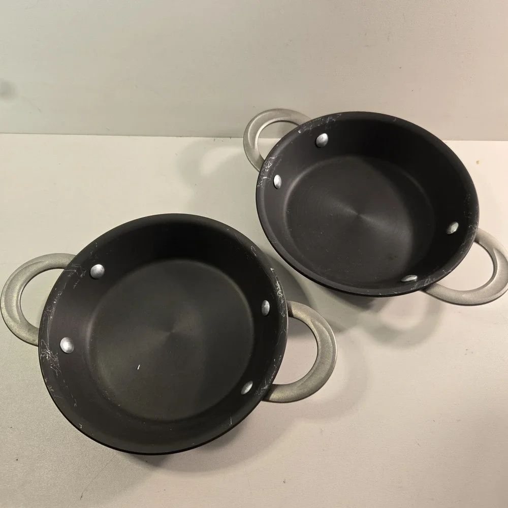 Set of 2 Calphalon 7 inch Double Handle Appetizer Tapas Pan - 8107